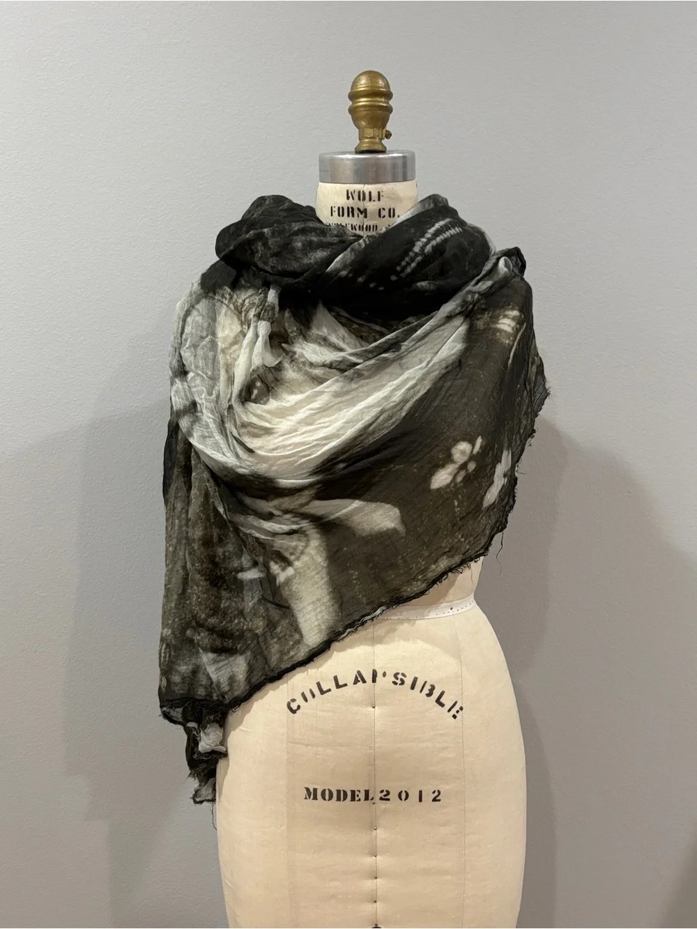 813 Ottotredici Italy Modal Cashmere Scarf Artistic Graphic Print
